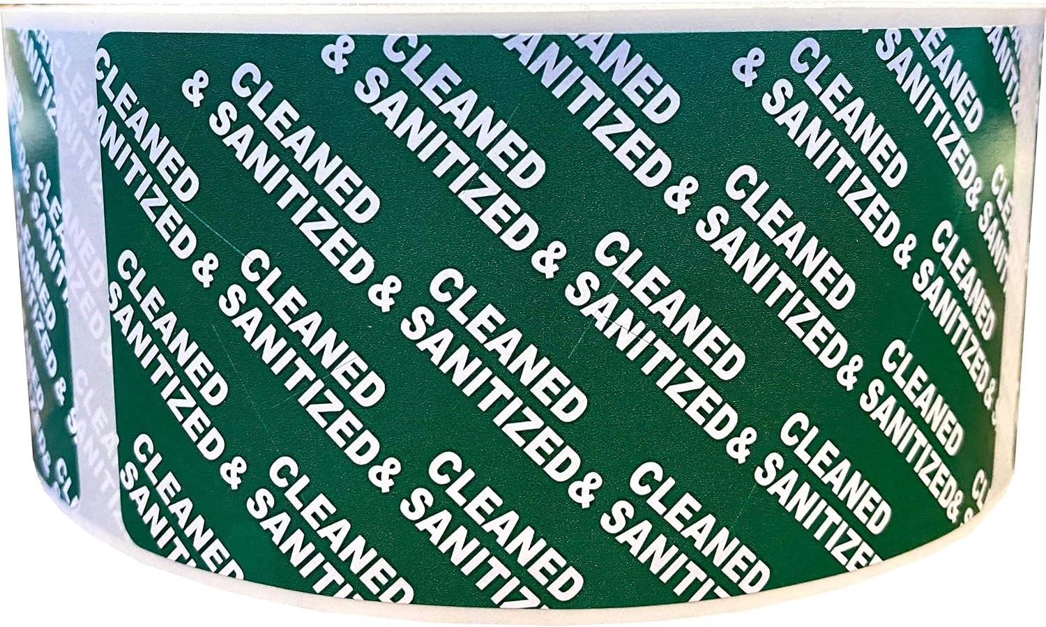 Green Cleaned and Sanitized Tamper Evident Seals, 2 x 4 Inch, 500 Total Labels