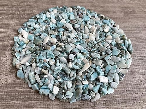 Miniatura 9 de Chips de piedras preciosas semicrugadas naturales de 0.5 libras, mezcla de piedra lunar, mini cristales triturados, sin perforar (mezcla de piedra