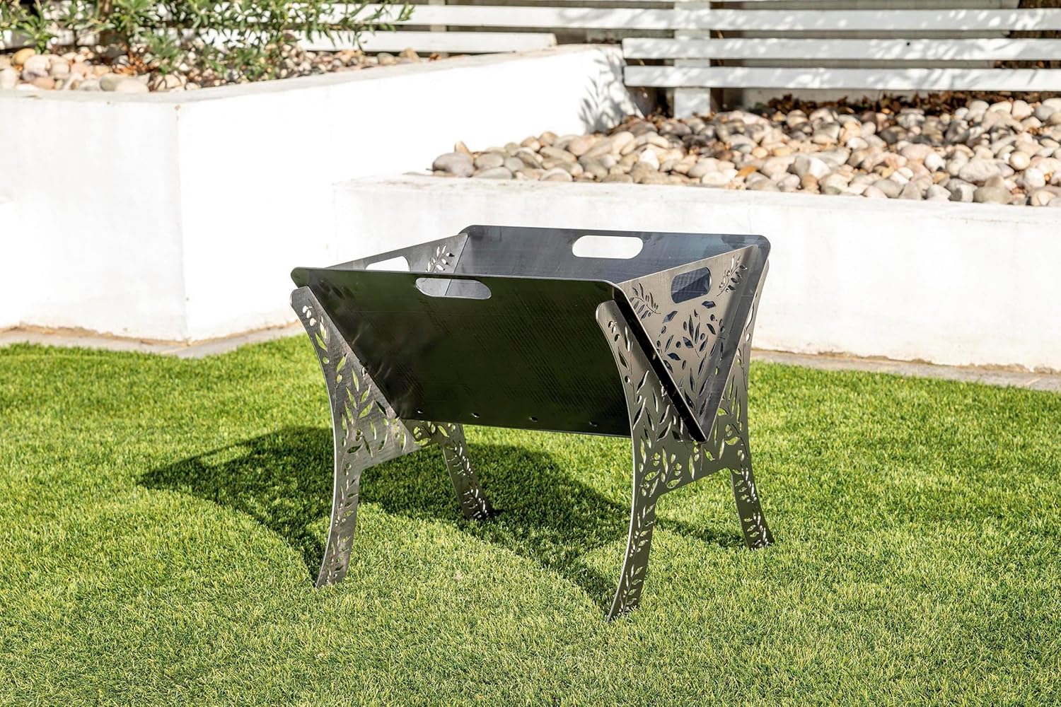 Portable Fire Pit and BBQ Grill for Garden, Fishing, Camping and Beach