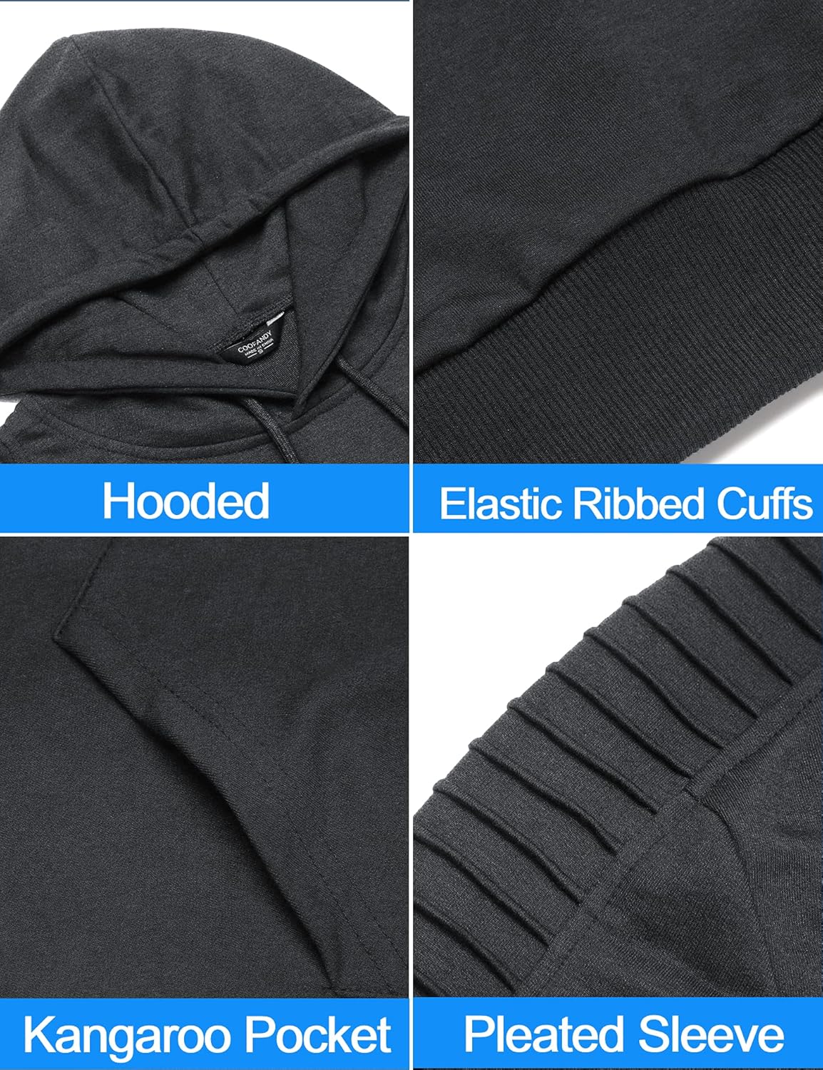 COOFANDY Men's Tracksuit 2 Piece Hoodie Sweatsuit Sets Casual Jogging Athletic Suits