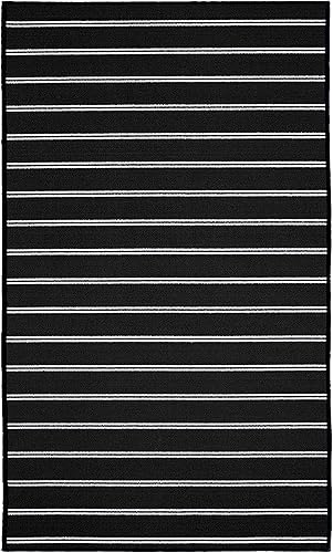 Garland Rug Avery - Alfombra de área, 4 pies por 6 pies, color negro
