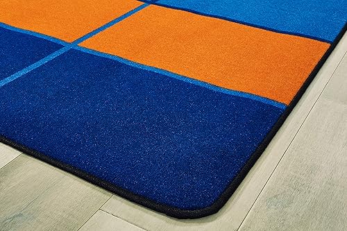 Miniatura 3 de Carpets for Kids KID$Value Plus Collection 74017 - Alfabeto Noah rectangular, 8 x 12 pies, color azul