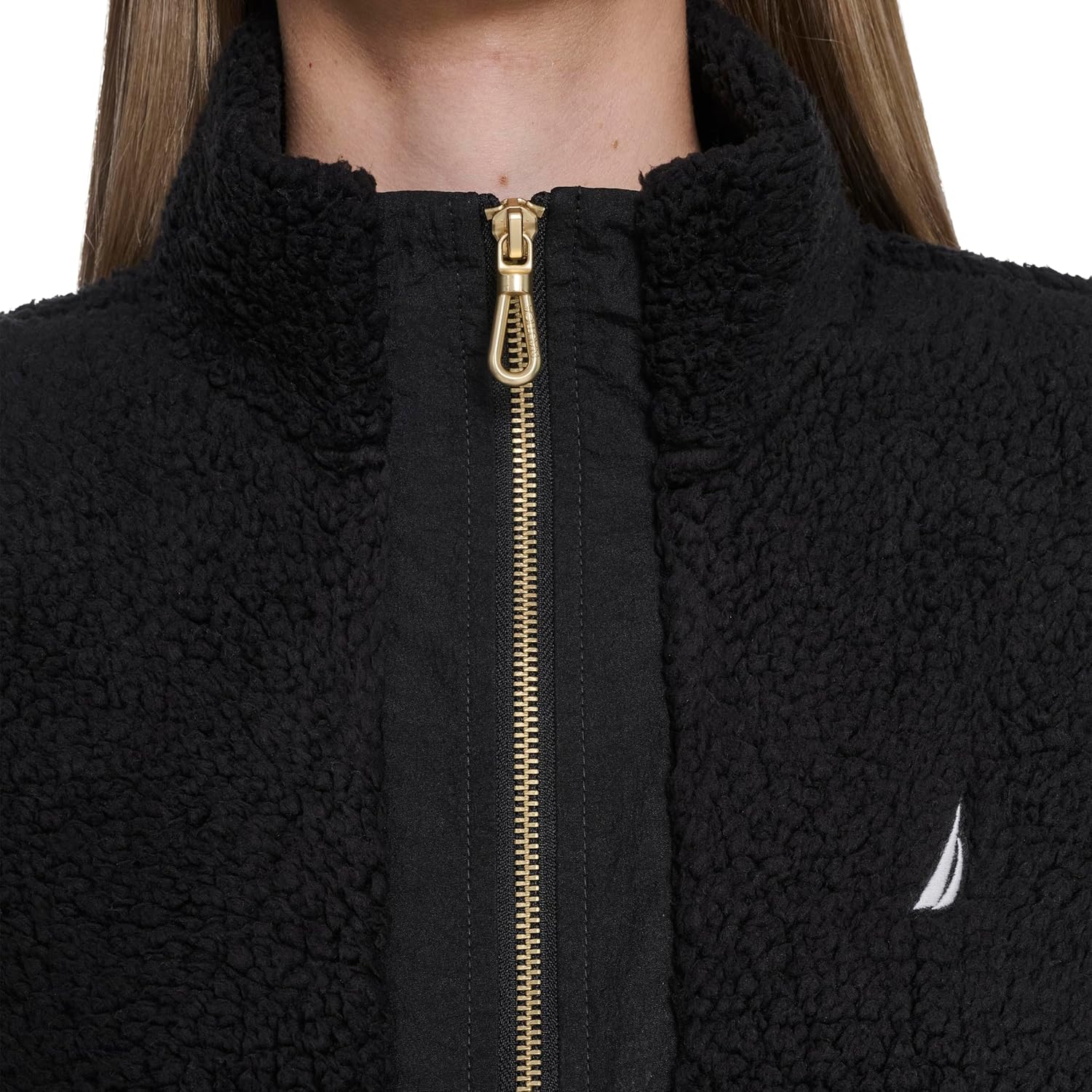 Nautica Womens Mockneck Fleece Sweater Pullover - Image 4