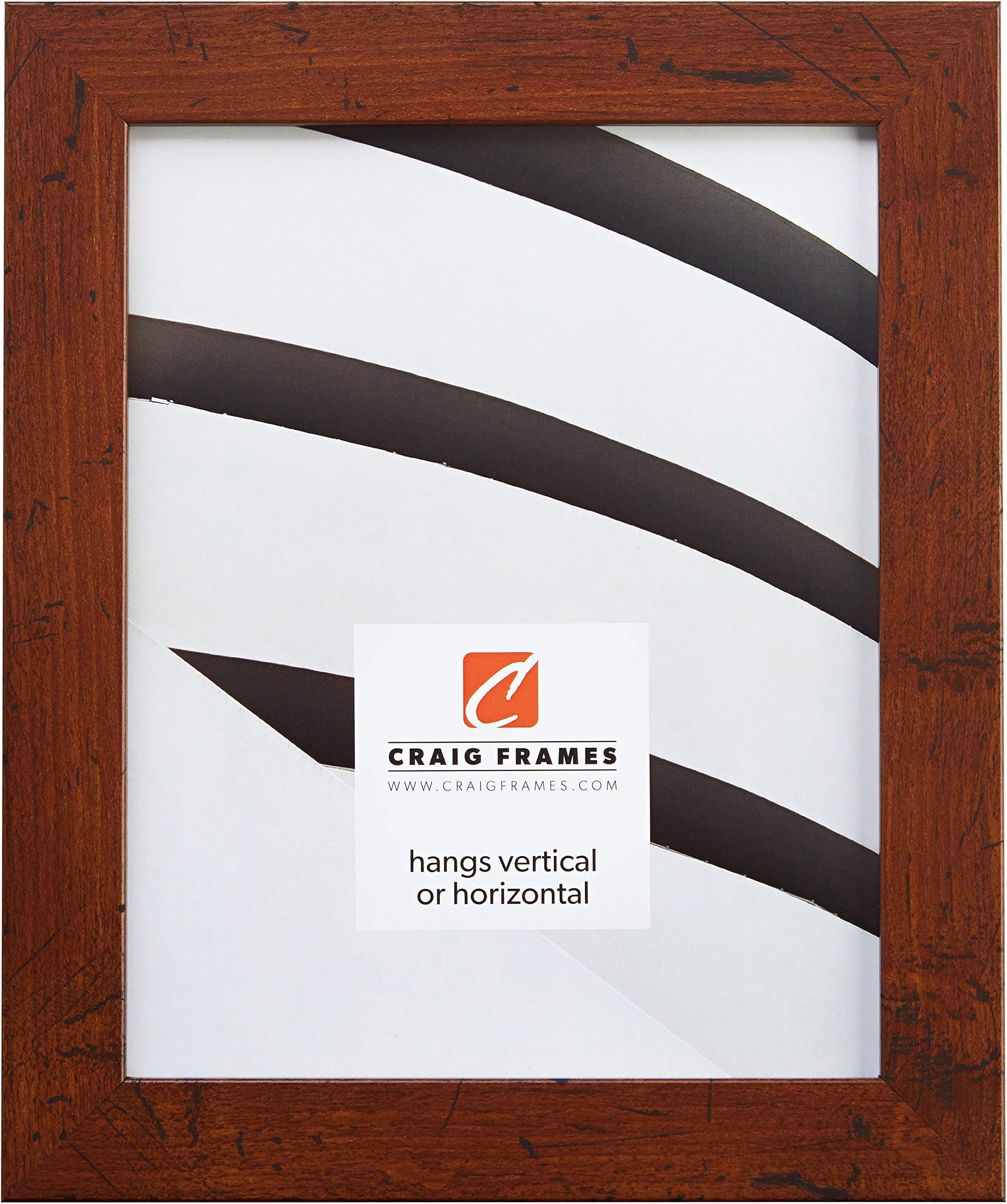 Craig FramesFM26DKW 12 x 18-Inch Picture Frame, Smooth Wrap Finish, 1.26-Inch Wide, Dark Brown