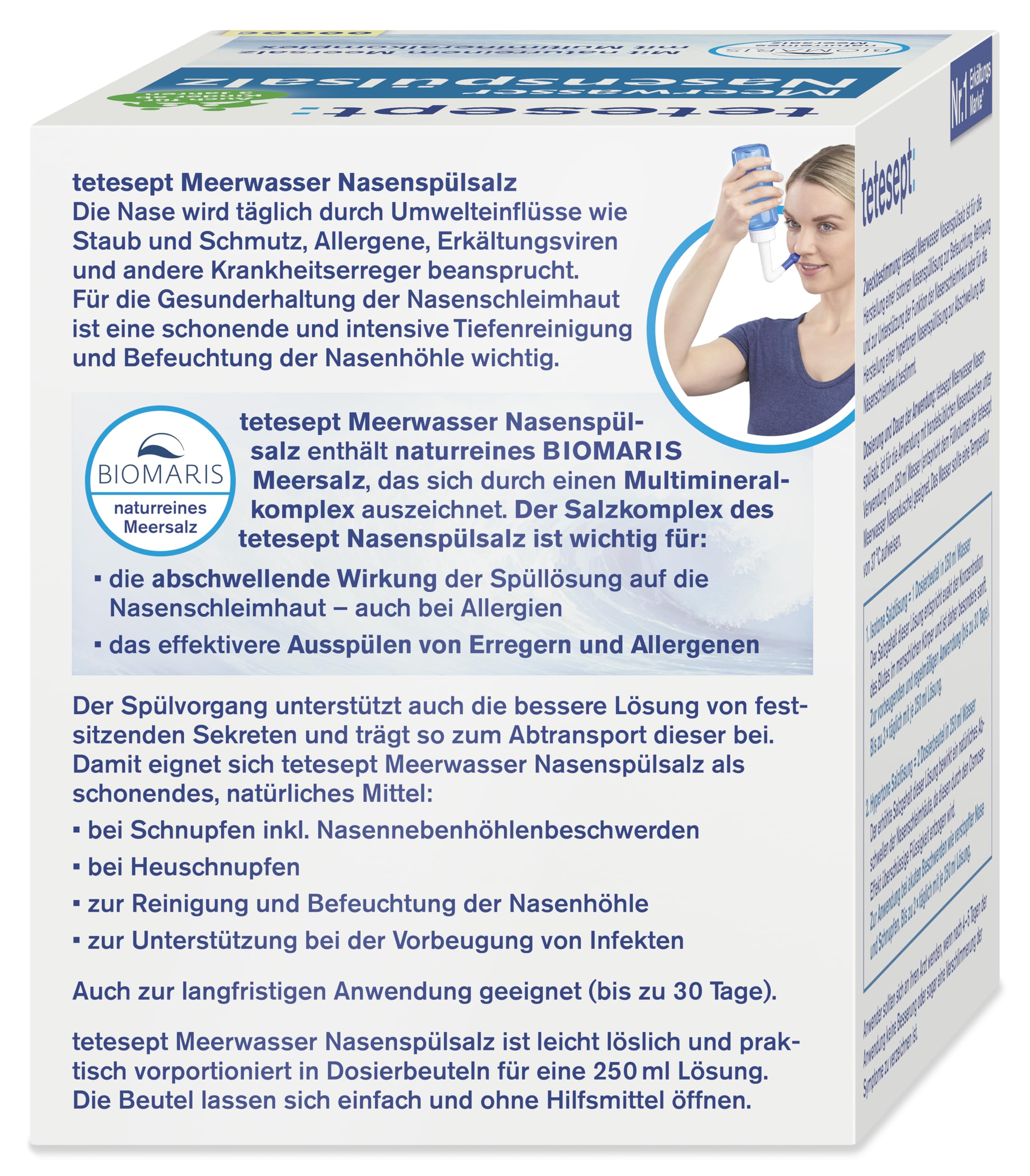 tetesept Sel de lavage nasal à l'eau de mer