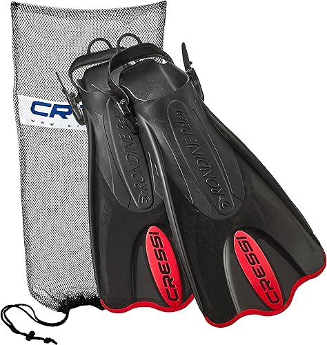 Cressi Aletas de natación cortas de buceo palau hechas en Italia con bolsa de malla