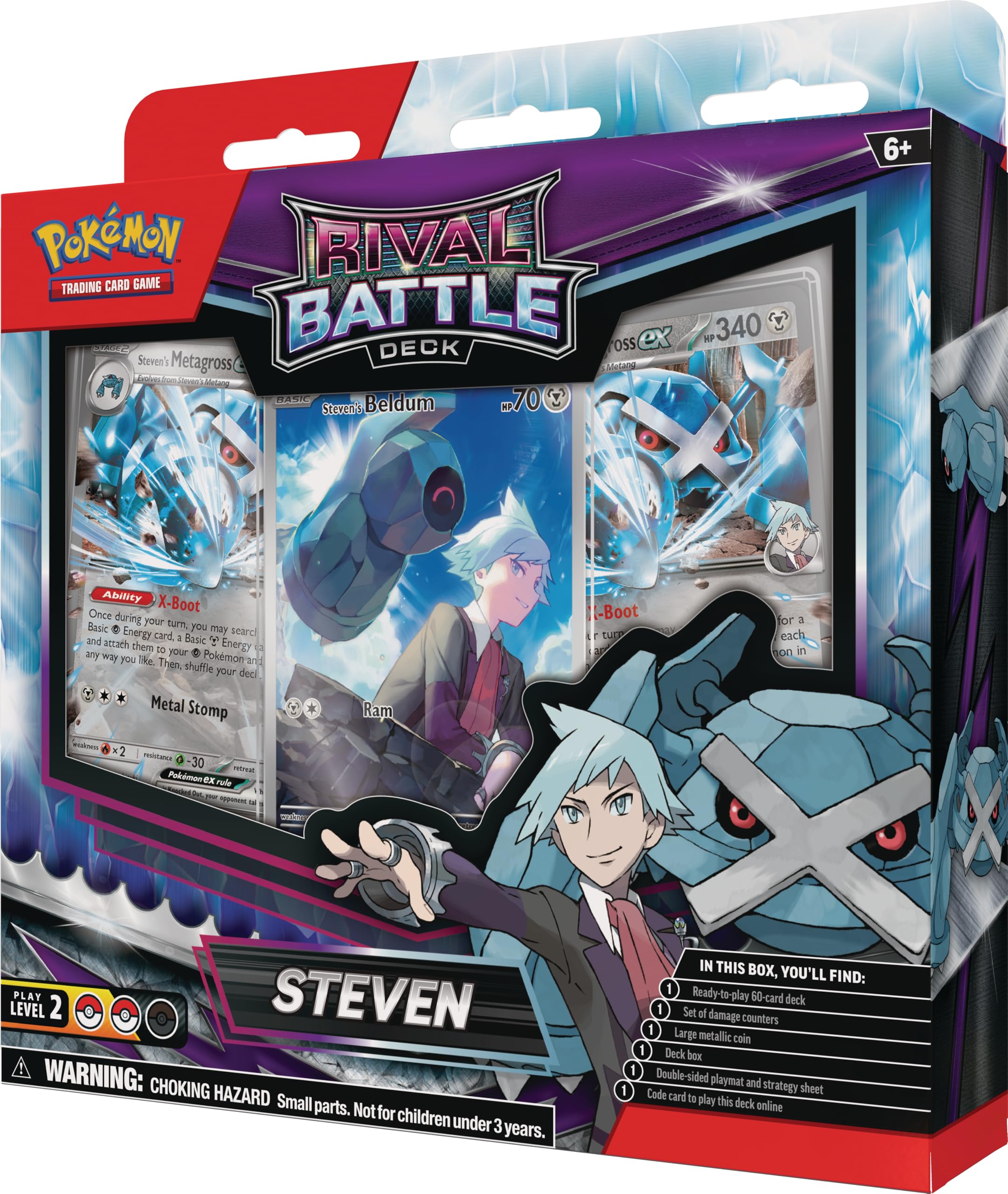 Amazon.com: Pokemon TCG: Rival Battle Deck — Steven (60 Cards) : Toys &  Games