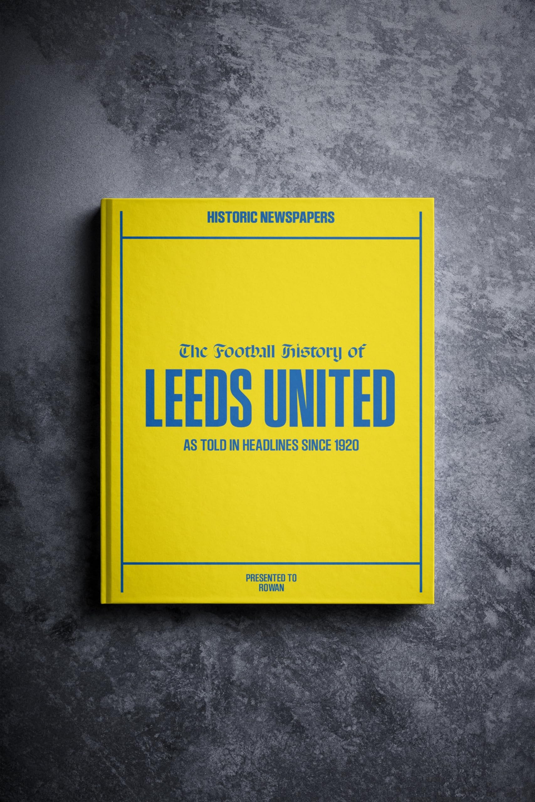 Historic Newspapers Leeds Utd | Personalised Football Gift | Name Printed on Cover | Football History Book Through Newspapers | Football Gifts for Boys | Birthday Present for Him | Football Fan Gift — image 1