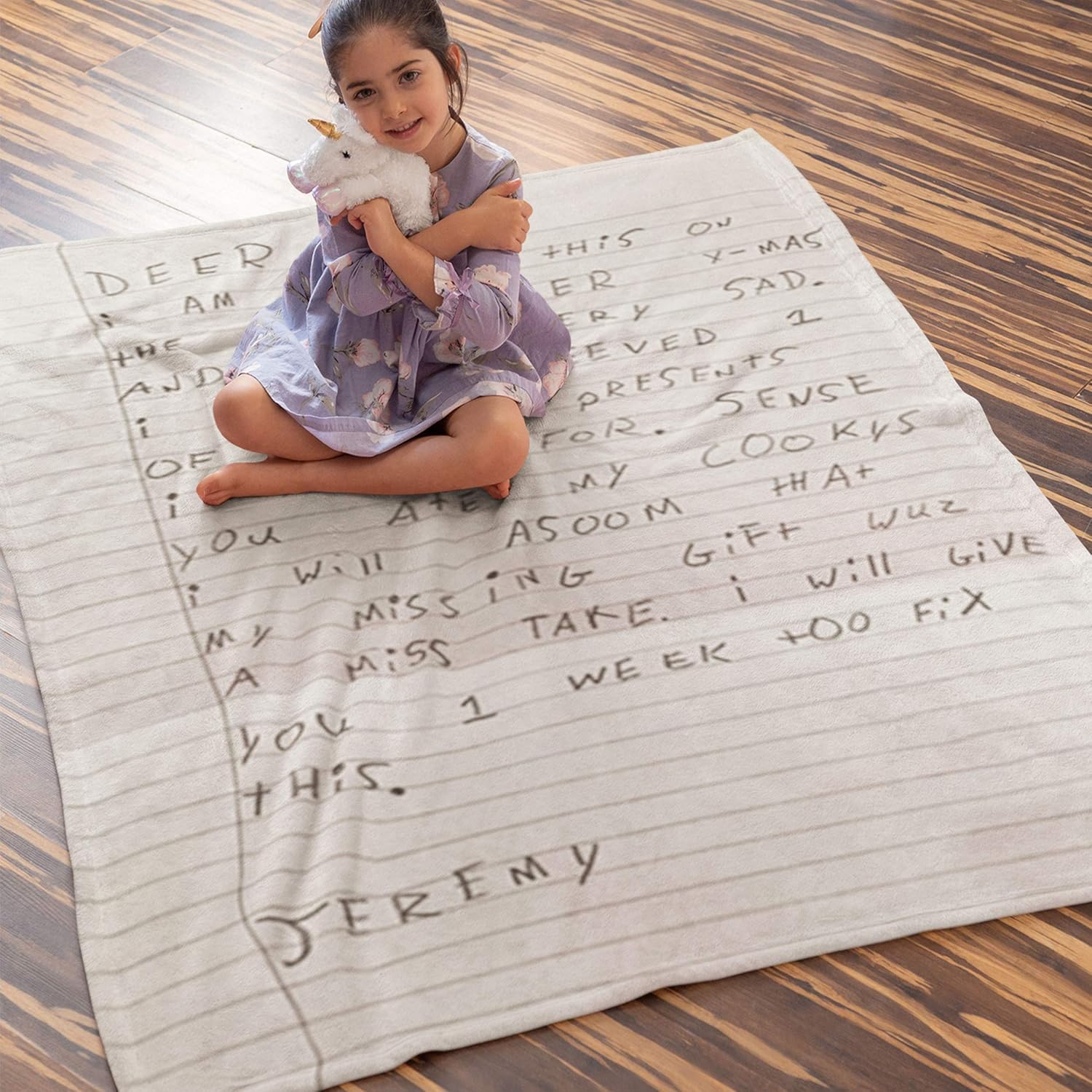 Personalized Letter Blanket Throw Fleece Custom Love Gift Present to My Daughter Son from Mom Customized Husband Wife Handwritten Letter Blanket Air Mail (Handwritten Letter Blanket, 50"x60")