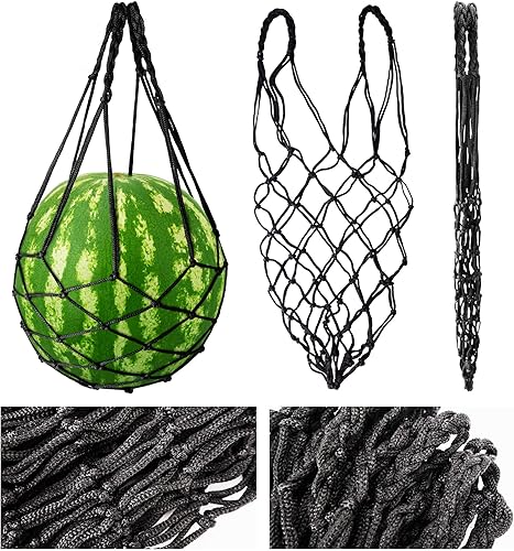 Miniatura 2 de Paquete de 10 hamacas de melón con redes de sandía, hamaca de melón para enrejado de alta resistencia, perfecta para cultivar melón negro