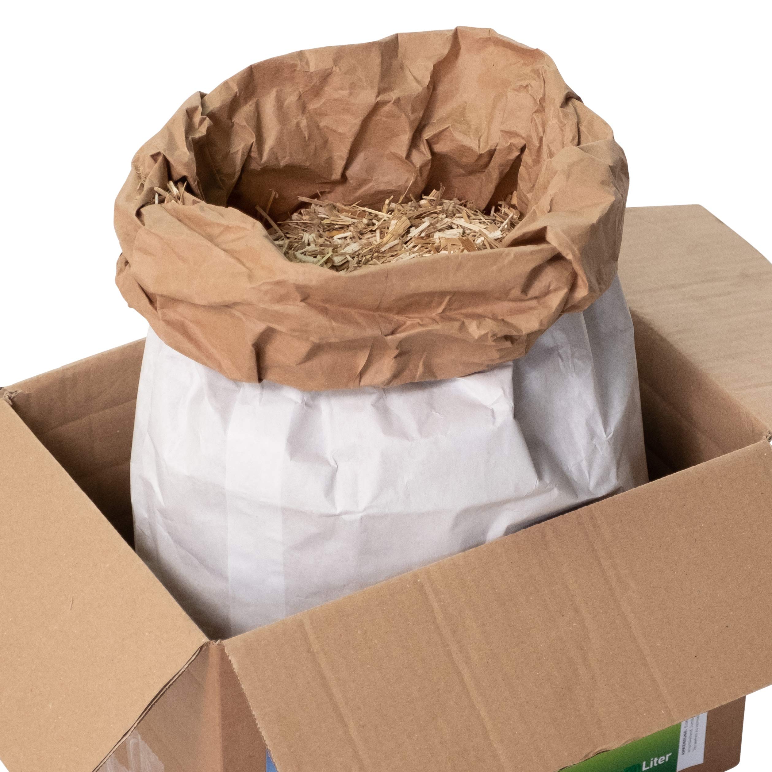 Litière en paille de miscanthus extrêmement absorbante pour cage saine 40L