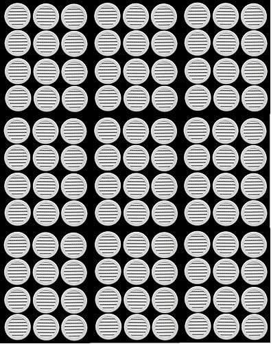 Vista 20 de Rejilla de rejilla de plástico redonda de 3 pulgadas Soffit para rejilla de ventilación de reptiles (12, marrón)