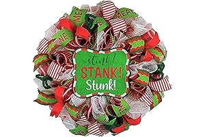 Stink Stank Stunk Grinch Mesh Wreath