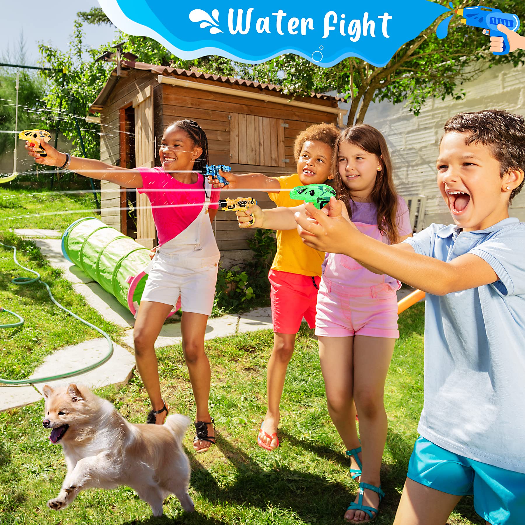 8 Pistolets à Eau En Mousse Pour Enfants - Léger, Sans Fuite, Longue Portée, Pour Piscine, Jardin, Plage