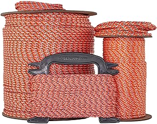 SGT KNOTS #4 Dacron Polyester Pull Cord - Small Engine Replacement Cord Rope for Lawn Mowers, Generators (10ft - Orange)