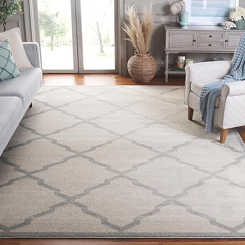 Vista 25 de Safavieh Amherst Collection amt421b Gris Claro y Beige Interior/exterior Area Rug, Polipropileno