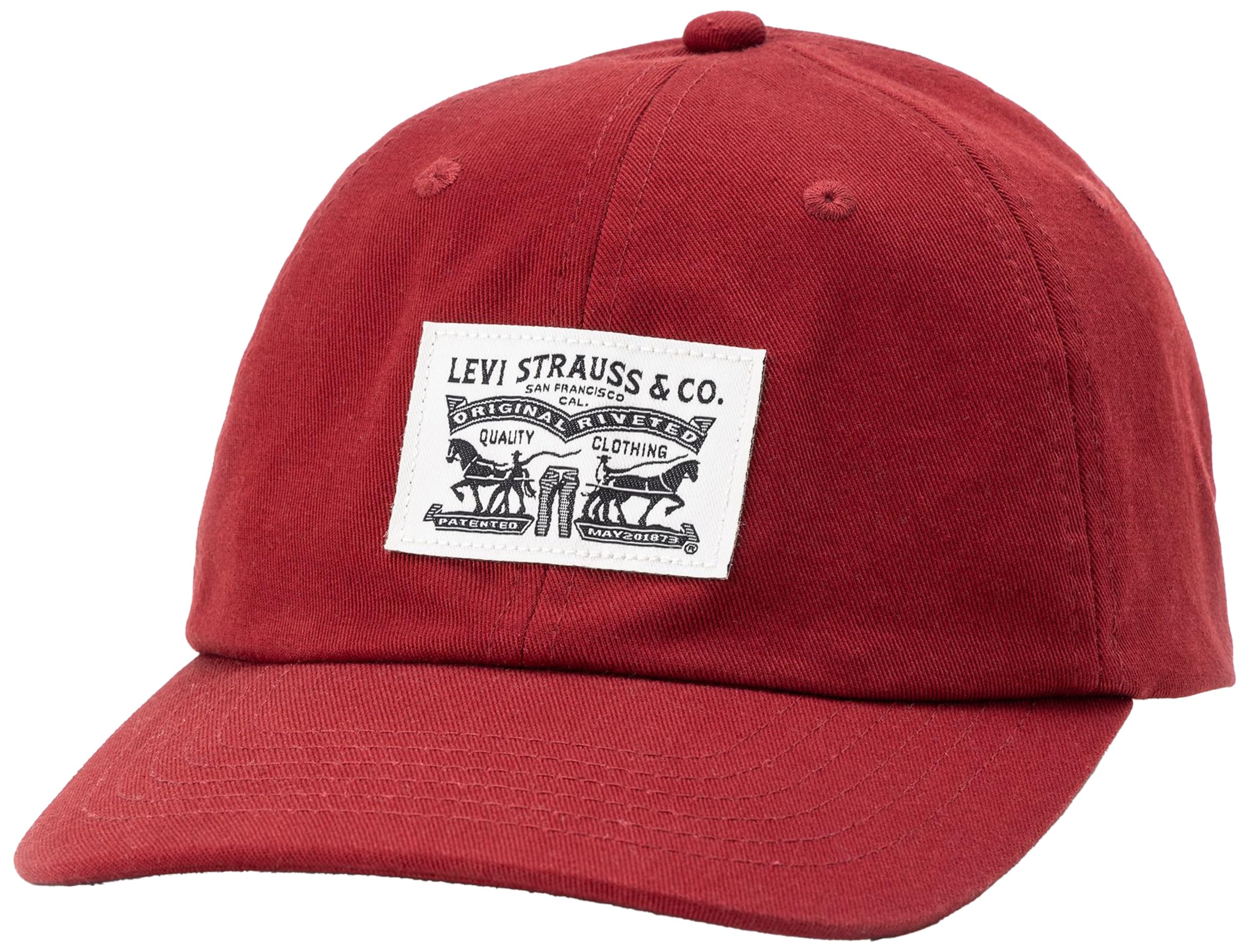 Levi's Men's Dull Red Relaxed Dad Heritage Cap Cap, Un