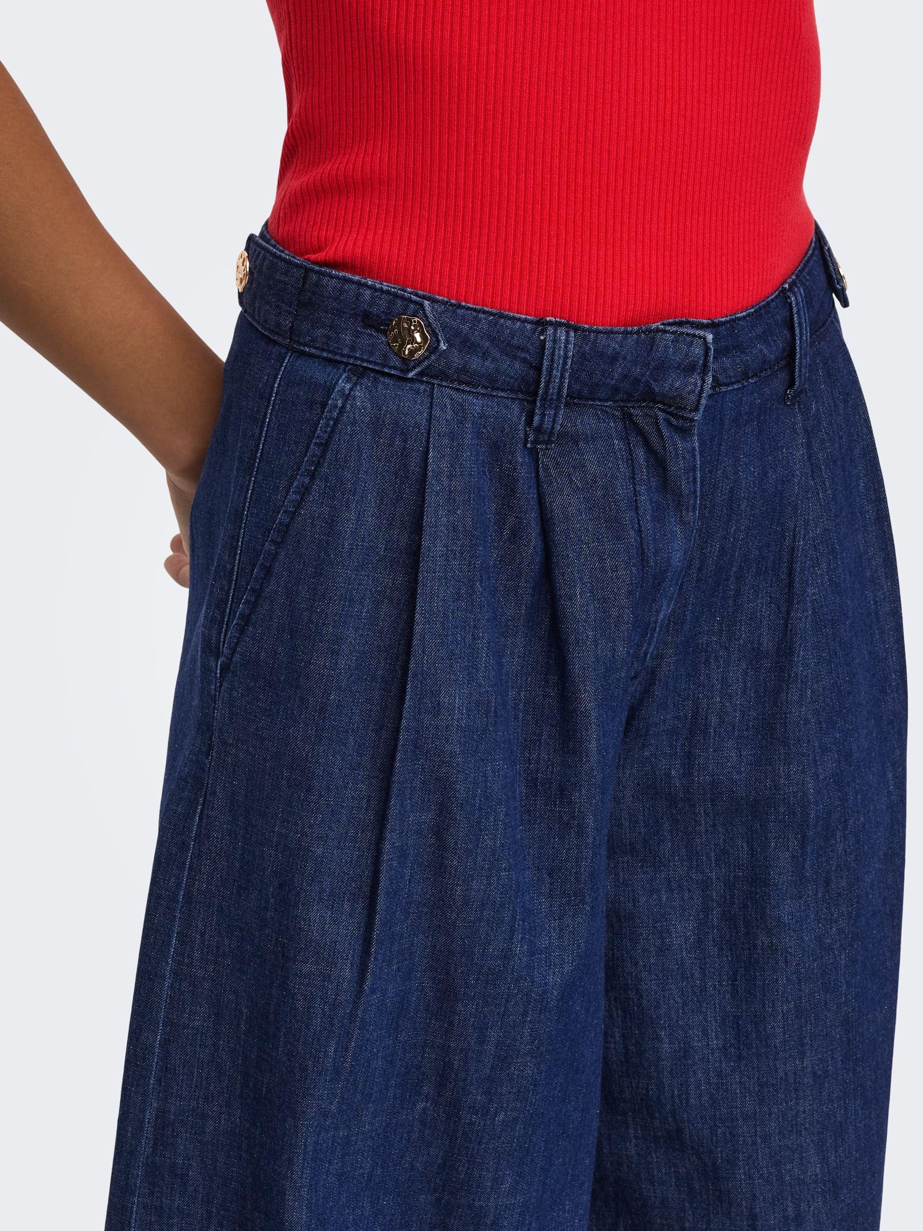 ONLY Onlpose Palazzo Hw Pleat DNM - Onlpose Palazzo Hw Pleat DNM - Smart Casual - Femme