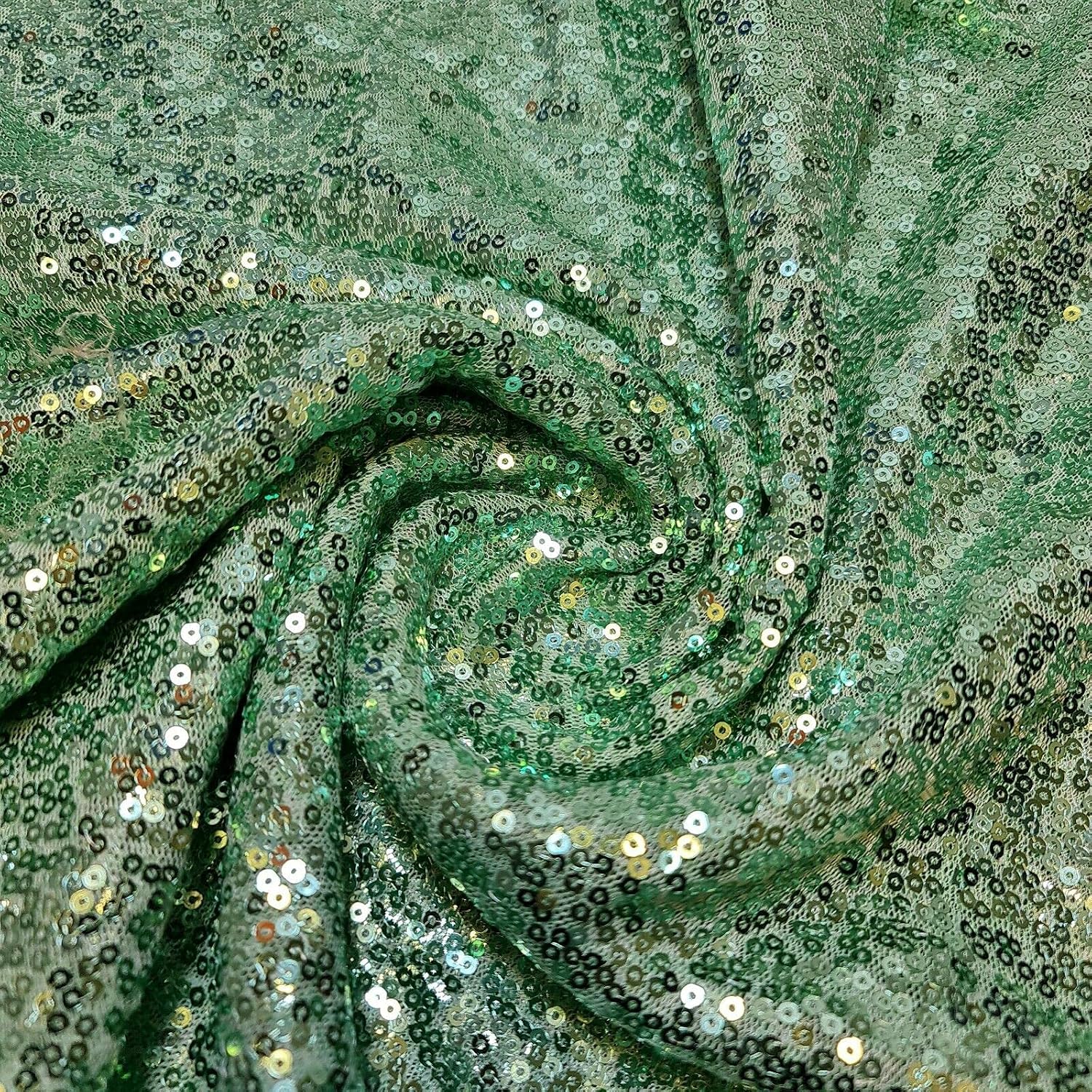 Sparkly Sequin Shiny Bling Decorations Dress Craft Fabric Material 58" Net with, 130cm Wide Sold As 1 Meter Pre