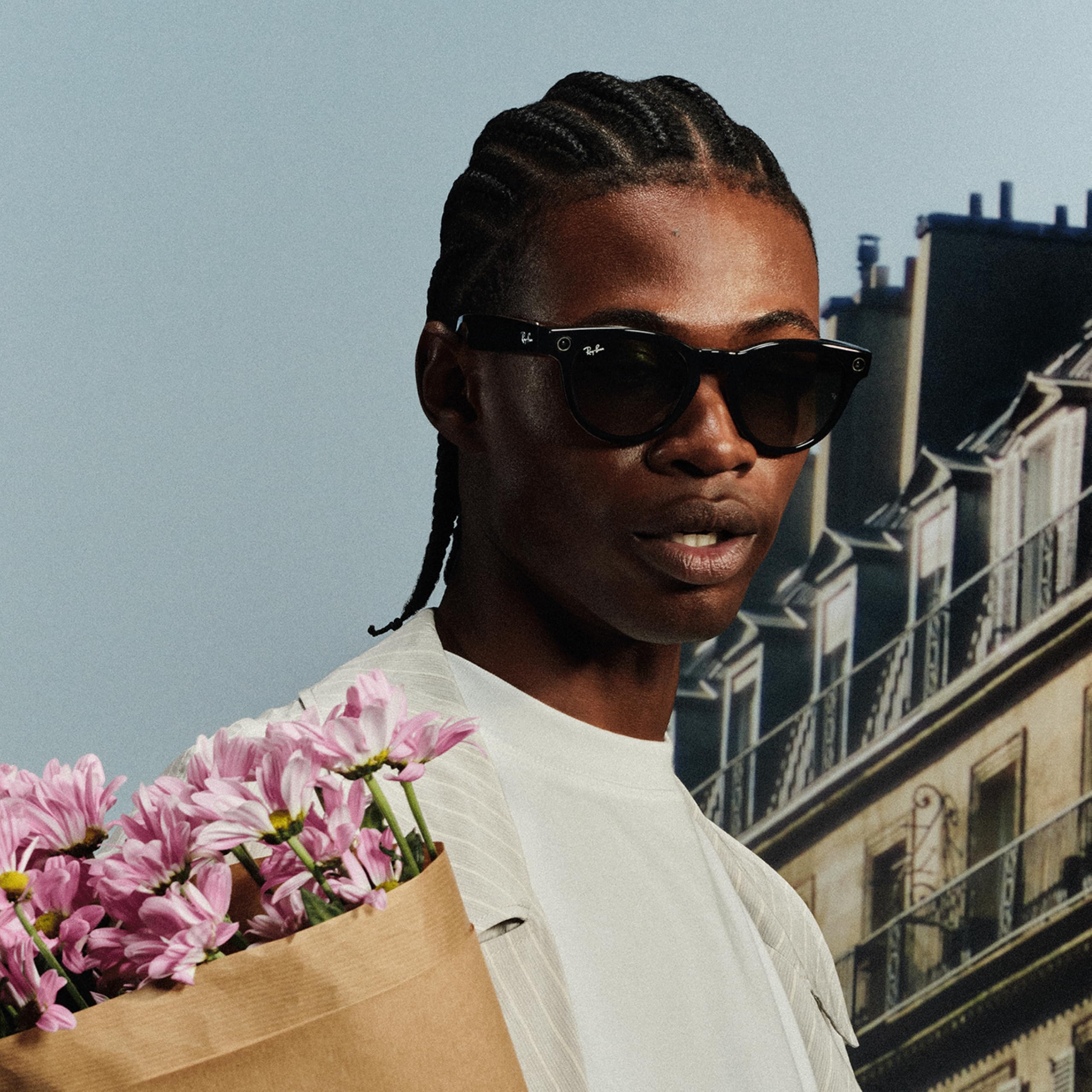 Ray-Ban Meta (Gen 2) Headliner KI-Brille für Herren, Damen — Low Bridge Fit — 12 MP Kamera, 3K Ultra HD Video, Open-Ear Audio, Meta AI — 2X Akkulaufzeit — Glänzend Schwarz / G15 Grüne Gläser