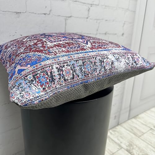 Miniatura 9 de y-155 - Cojín decorativo estilo bohemio Kilim para alfombra, 16 x 16 pulgadas, funda de cojín lumbar