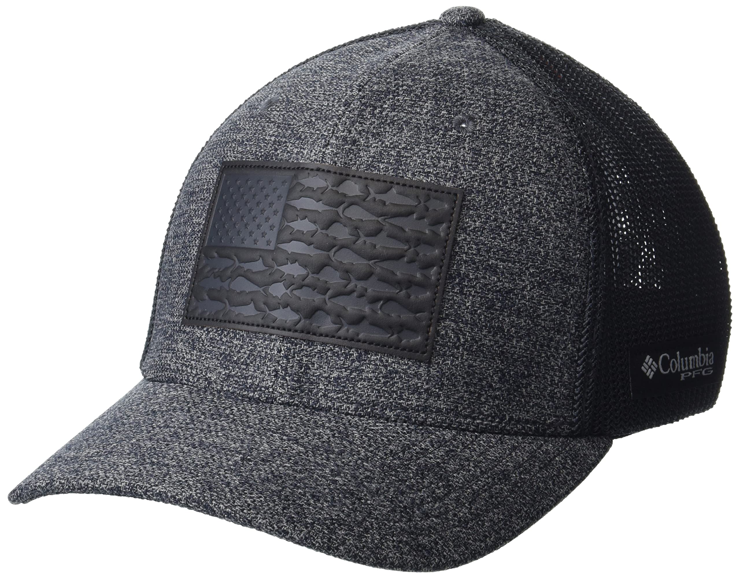 Columbia Unisex Adult PFG Leather Fish Flag Mesh Ball Cap