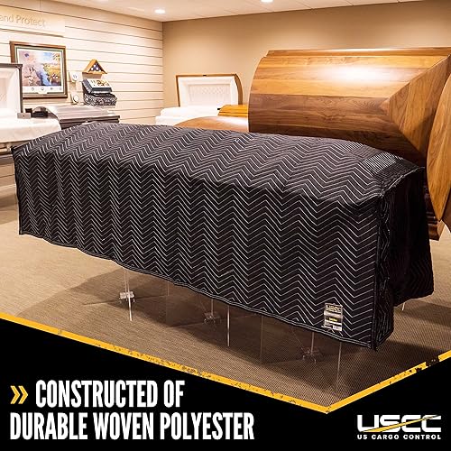 Miniatura 3 de US Cargo Control Funda acolchada para ataúd, almohadilla para muebles color negro y blanco para mudanzaalmacenamiento, suministros esenciales de