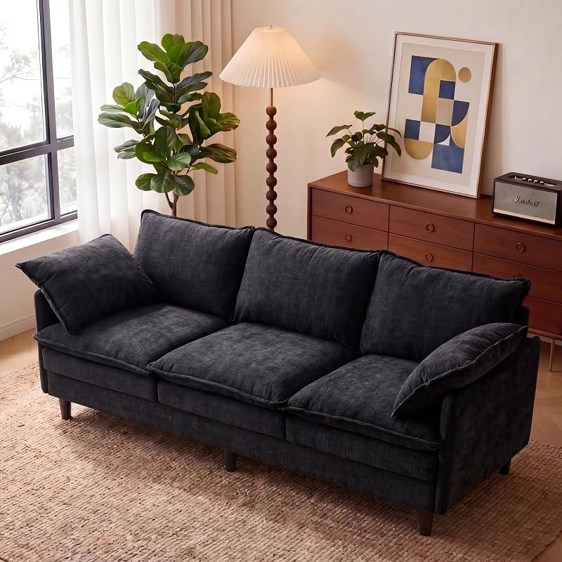 69" Compact 3-Seat Sofa, 22.8" Deep Loveseat & Couch for Small Living Room