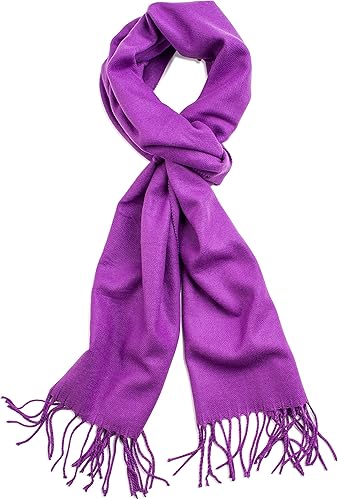 Miniatura 13 de Veronz - Bufanda clásica de invierno muy suave de aspecto lujoso y sensación de cachemira con caja de regalo Regalo a cuadros rosa y marrón