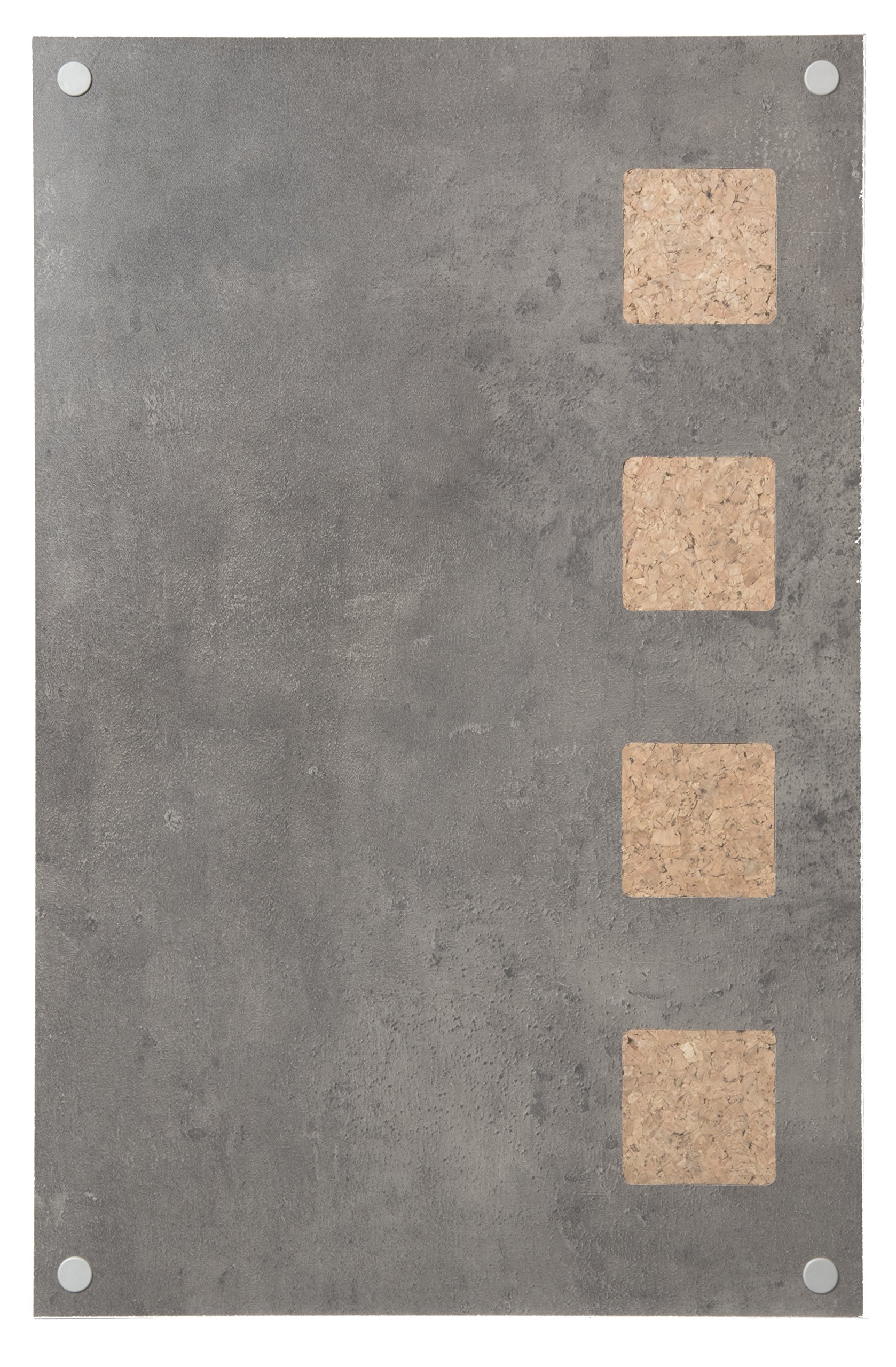 Securit Tablero de Corcho Pizarra Superficie Escritura 58x38x1.3 cm Gris Concrete Grey