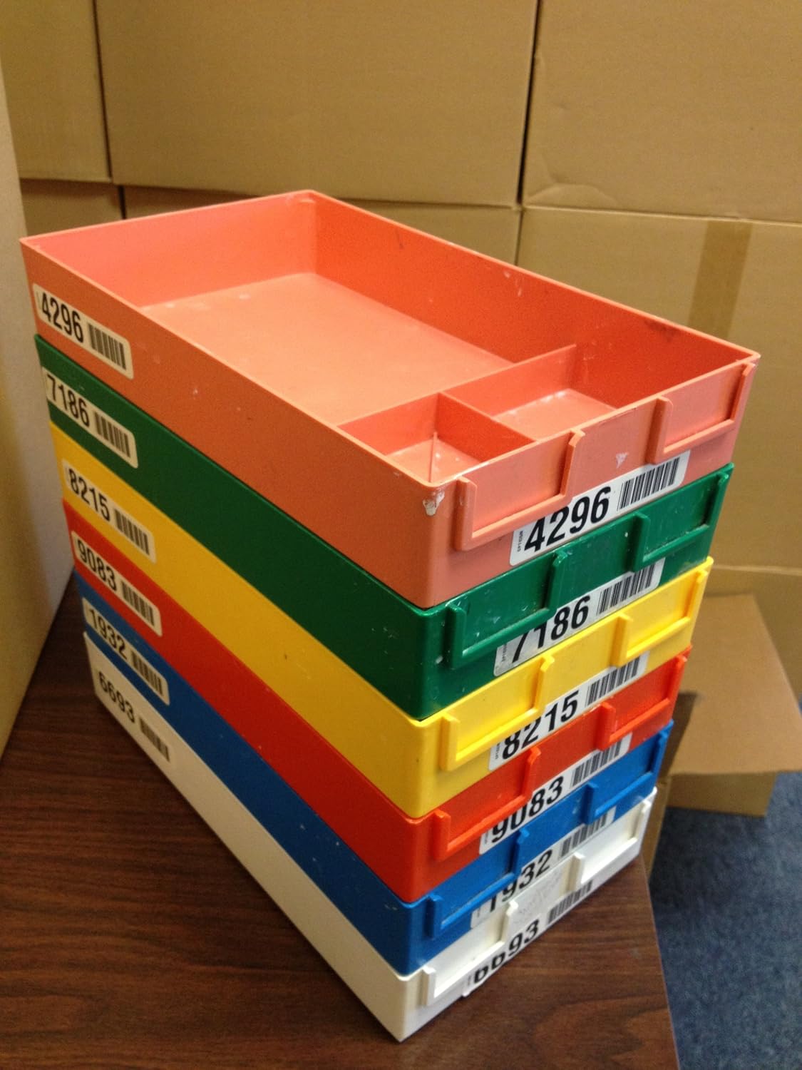 Used Optical Lab Trays, DAC Vision, 12x7x2, YELLOW , Barcoded, SET OF 25 Other