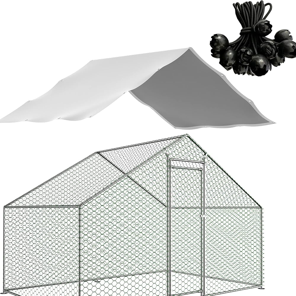 Amazon.com: Outdoor Metal Chicken Coop Cover with 22 pcs