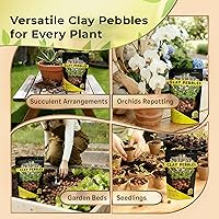 Vista 6 de Guijarros de arcilla profesionales Expandido para plántulas, esquejes de raíces, hidroponía, plantas, aditivo ligero para el suelo Grande 2.2