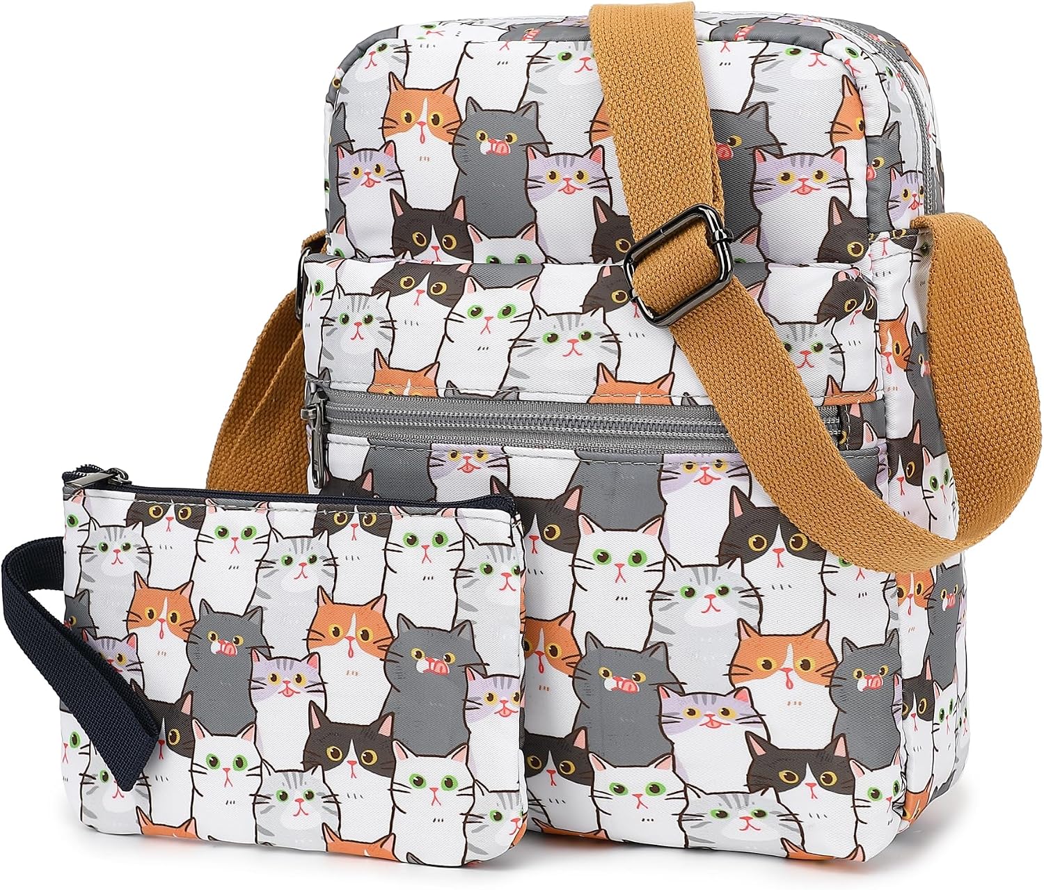 Leaper Girls Crossbody Purses for Kids 2 PCS Cross Body Bag Women Messenger Bag Girls Canvas Bag Cross Body Purse Set | for Kids, 2 PCS, Women