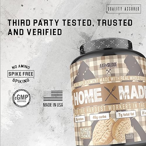 Miniatura 5 de Axe & Sledge Suplementos en polvo casero de reemplazo de comidas integrales a base de alimentos con enzimas digestivas, proteínas, carbohidratos y