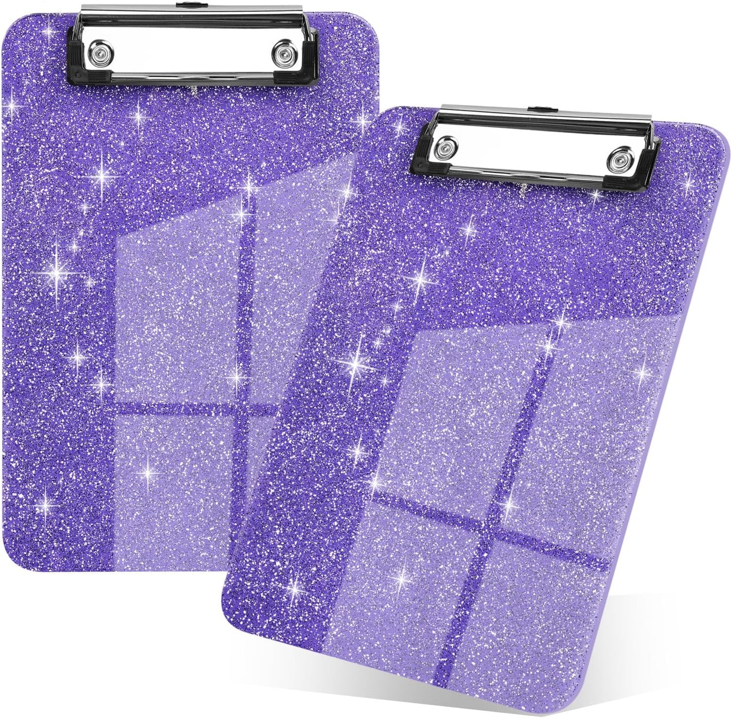 2 PCS A5 Size Clipboards,Glitter Clipboard with Low