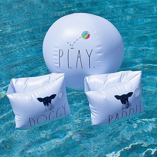 Vista 15 de Rae Dunn x CocoNut Float Water Wings & Beach Ball – Alas de agua inflables de tamaño infantil y juguete de agua duradero – Dispositivos de flotación