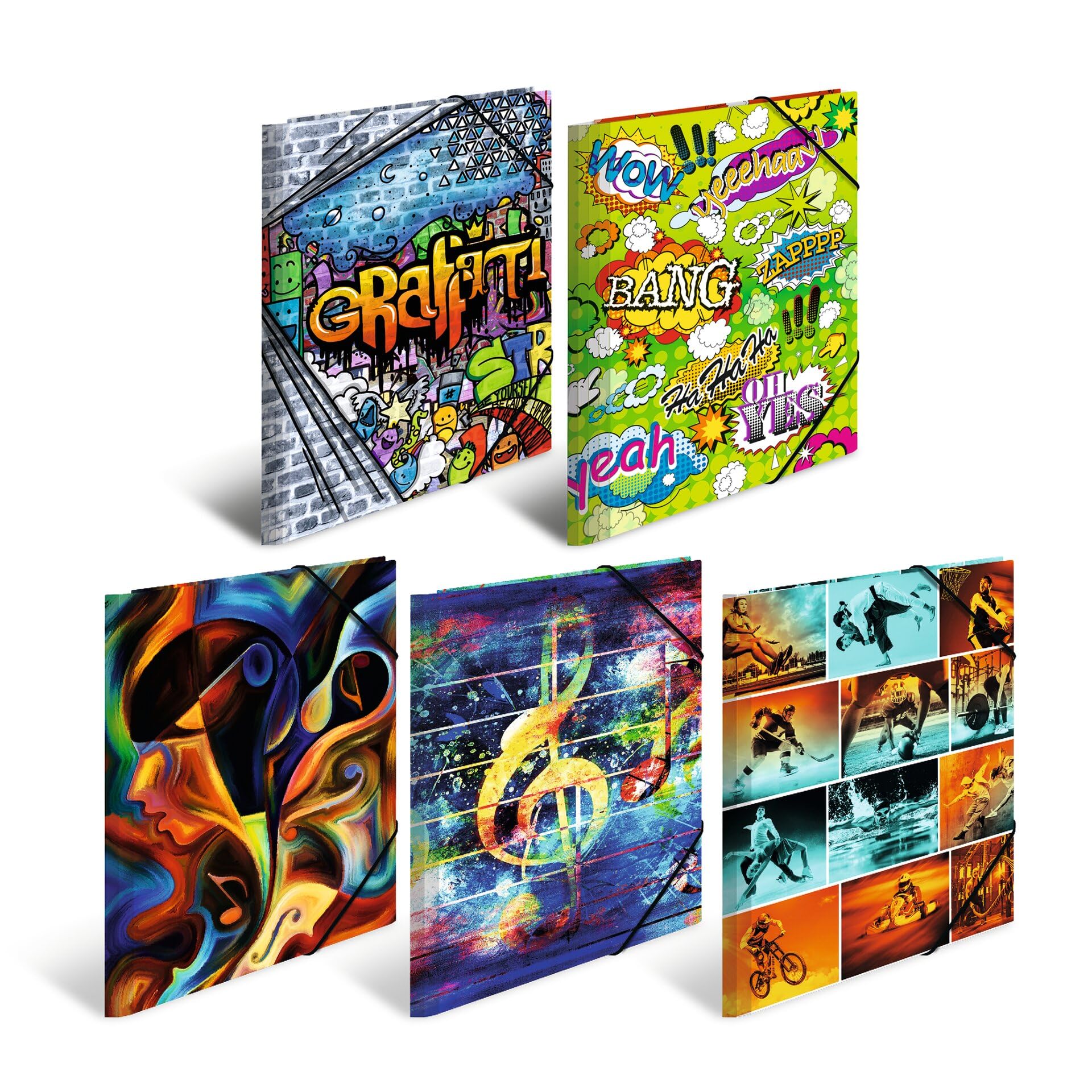 HERMA Sammelmappe A4 Rom - Eckspanner-Mappe Mit Gummizug Für Schule & Büro