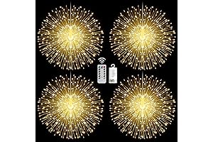 4 Pack Starburst String Lights Christmas Lights