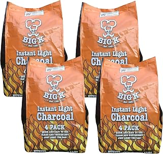 Instant Light Lumpwood Charcoal Bags - 4x1kg BBQ Coals Instant Bags, just light the individual bag. Take the stress out of your BBQ with instant charcoal, comes with Topline Card (4 Pack)