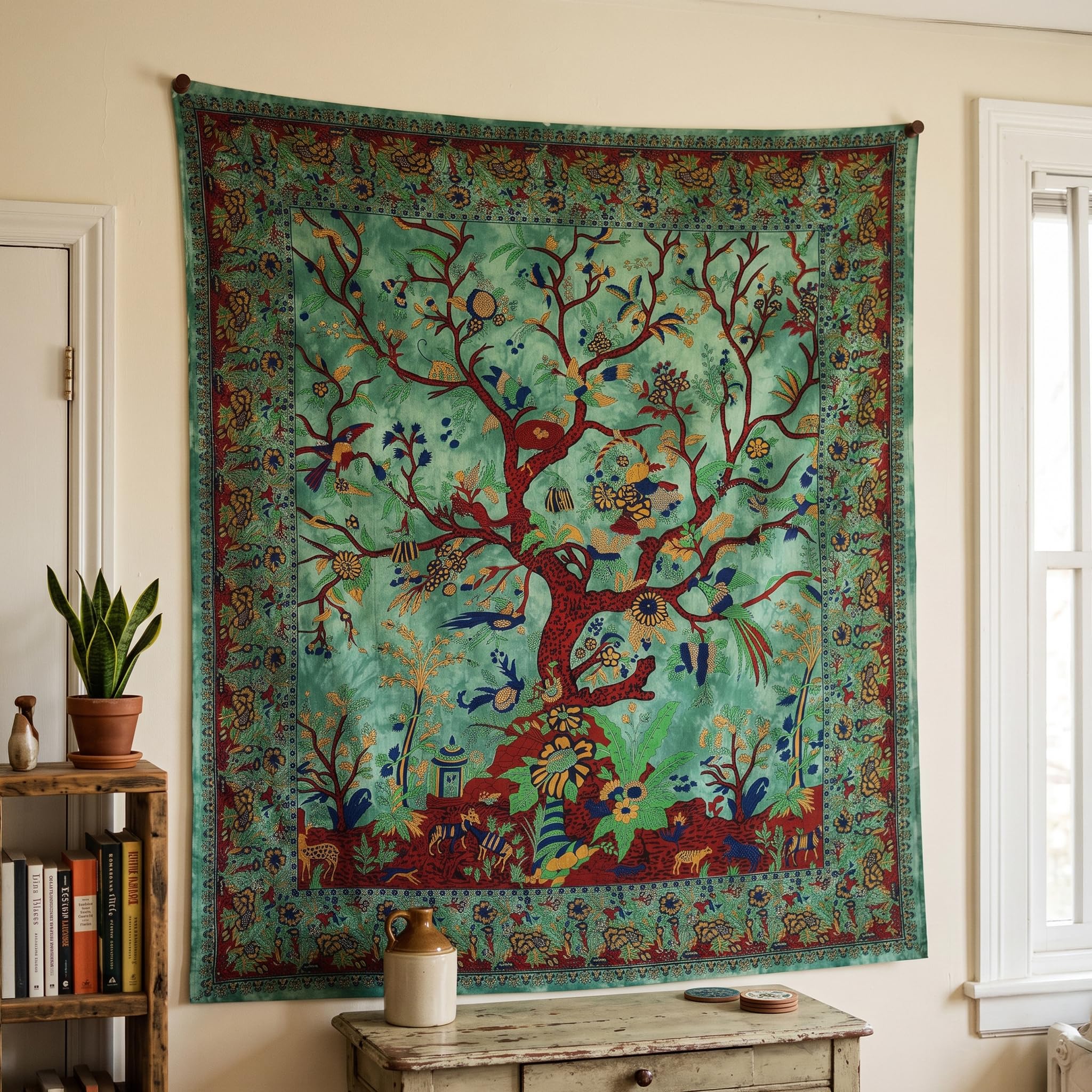 THE ART BOX Tapestry Tree of Life Wall Hanging Psychedelic