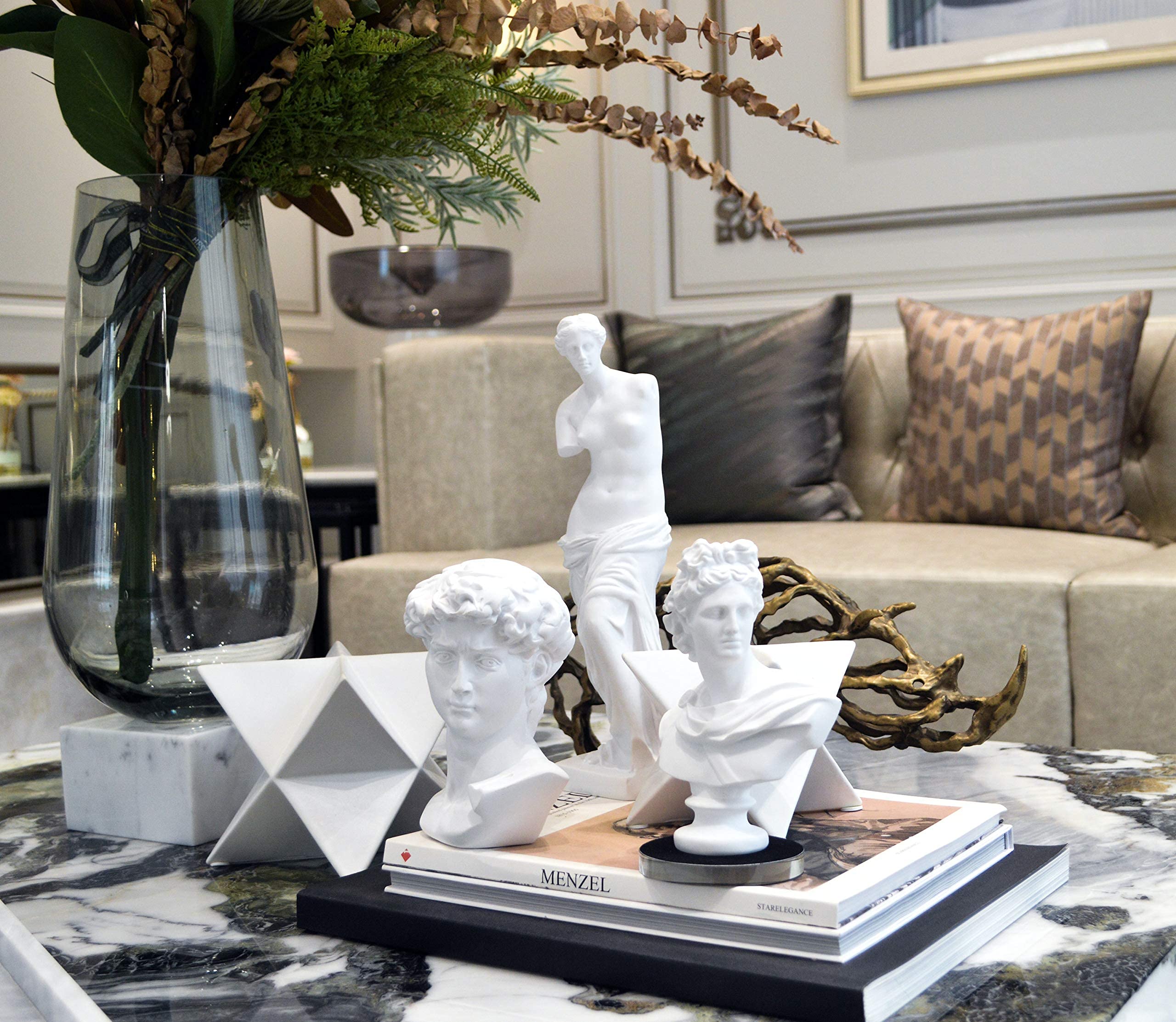 Buy LAGOM HOUSE Ancient Greek Apollo Statue/ Roman Apollo Bust Statue
