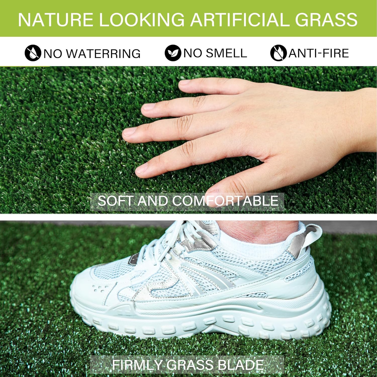 SUNTURF Dog Grass Pads 6 x 10 FT Artificial Grass Pee Pads for Dogs Potty Fake Grass Rug Turf Mat for Dogs Training Indoor Outdoor Garden Lawn Artificial Grass Rug