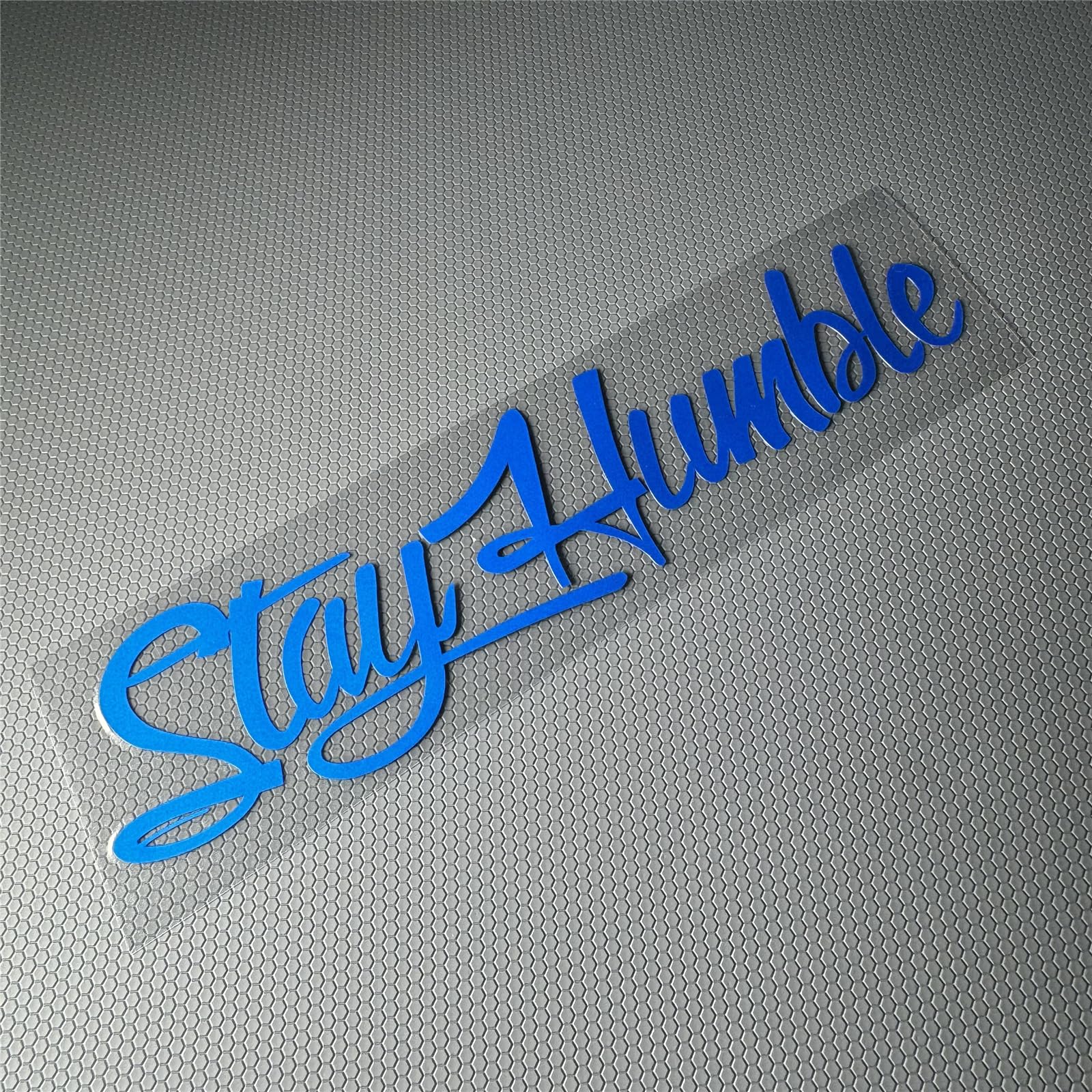 Car Stickers for Stay Humble Auto Front Rear Windshield Window Decal Vans Truck Window Tail Decoration (Blue, 500x125mm)