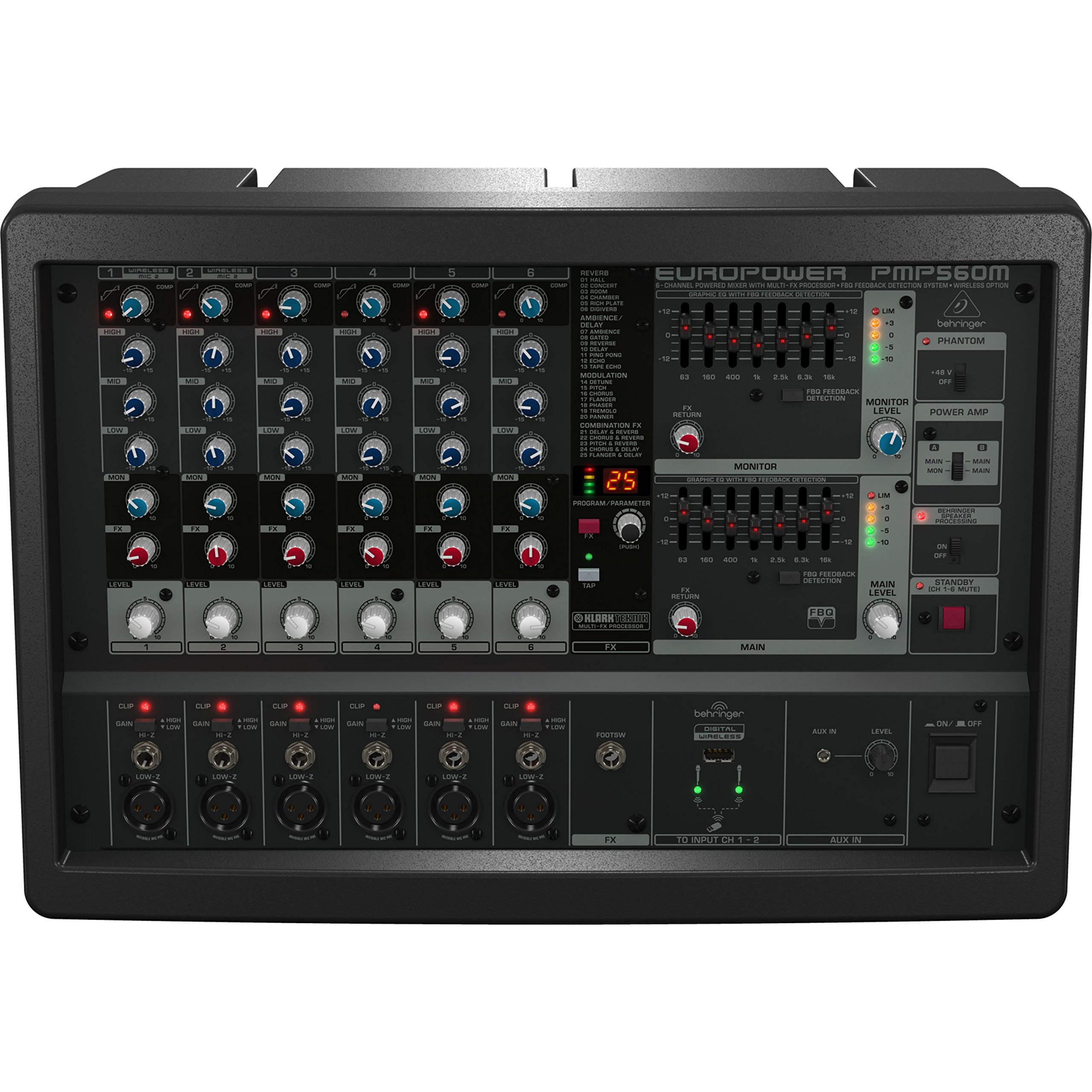 Behringer パワードミキサー PMP560M Amazon | ベリンガー パワードミキサー 500W 6チャンネル エフェクター