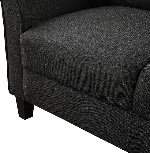 Miniatura 9 de Merax Juego de sofá de 3 piezas, mezcla de poliéster, color negro