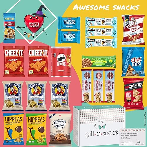 Miniatura 168 de Gift A Snack – Caja llena de golosinas variadas para el Día del Padre y cumpleaños, incluye tarjeta de felicitación, cesta de golosinas con dulces