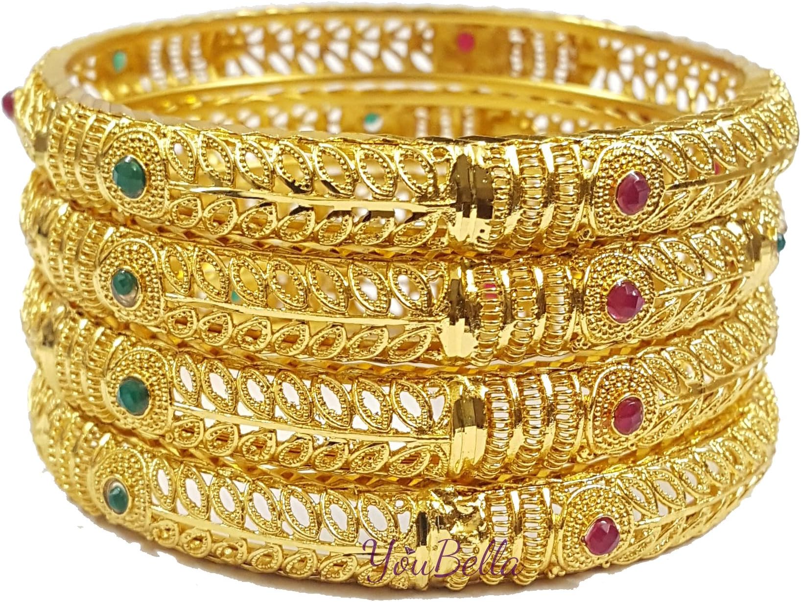 Stylish Traditional Jewellery Gold Plated Bangle Set for Women