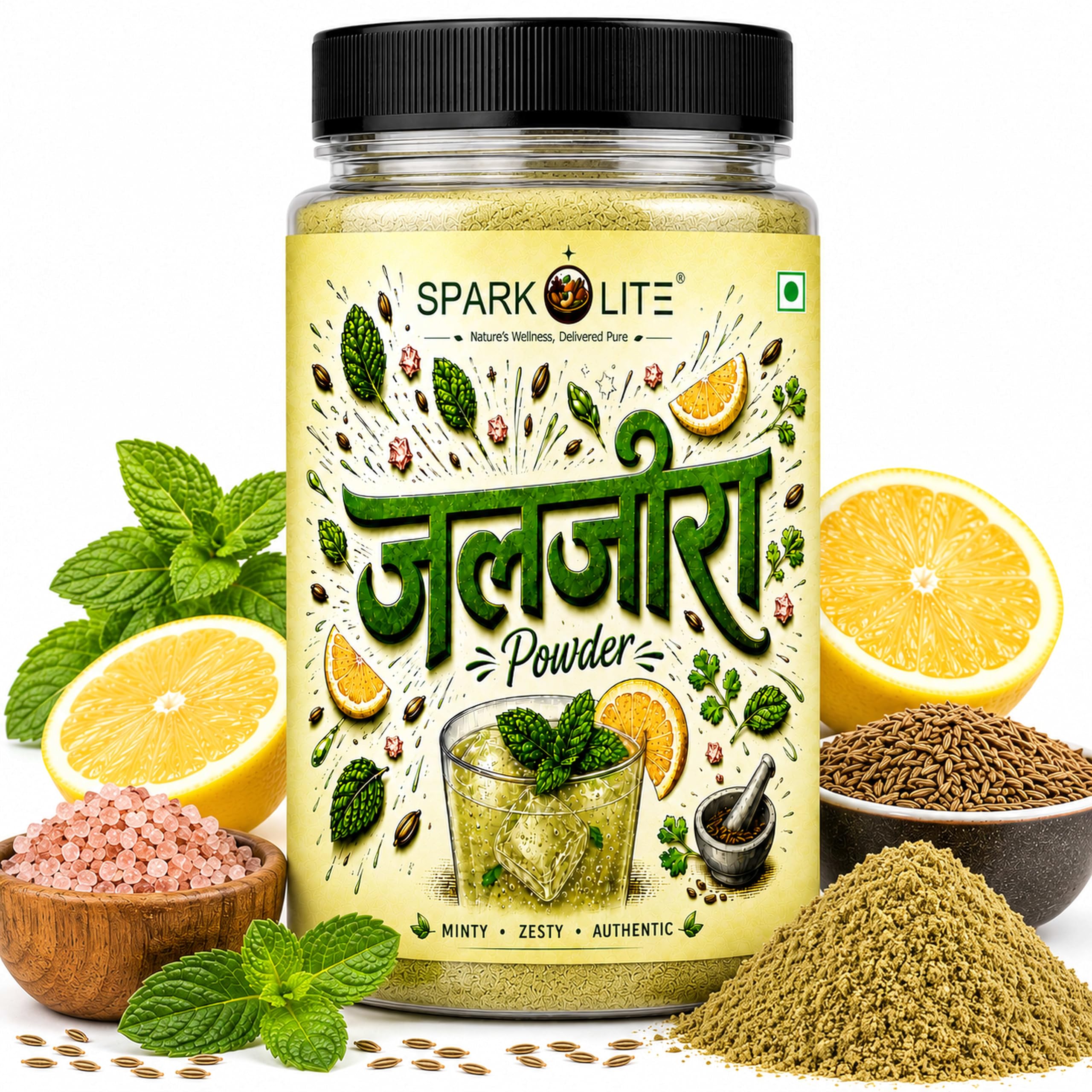 SPARKOLITE® Premium Jaljeera Powder | Traditional Indian Digestive Drink Mix | Refreshing Mint & Roasted Cumin Blend | Tangy Summer Cooler | Instant Jal Jeera Sharbat (100 Gram)-image-47