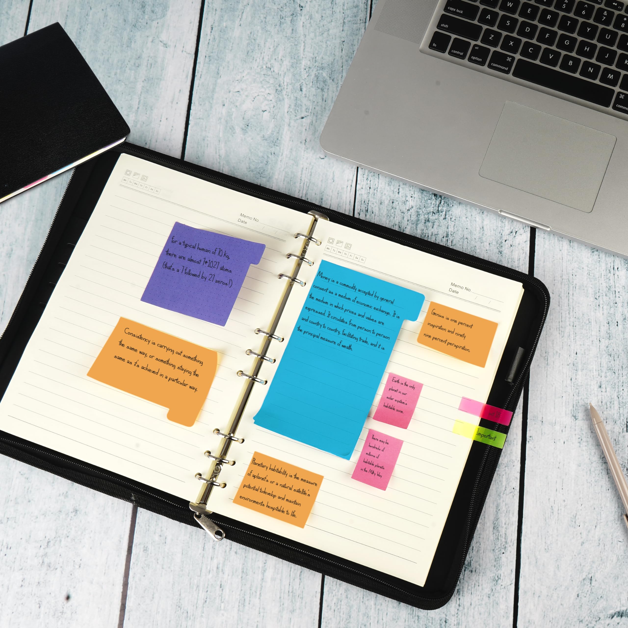 BELLE VOUS Notizbuch Set - 48 Stück Braune Kraftpapier Hefte Unliniert